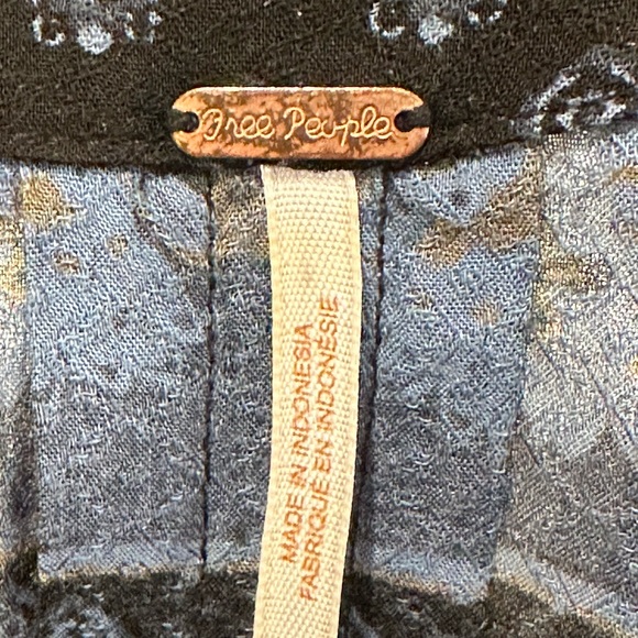 Free People blue floral boho tunic dress long sleeve size XS - Picture 5 of 16